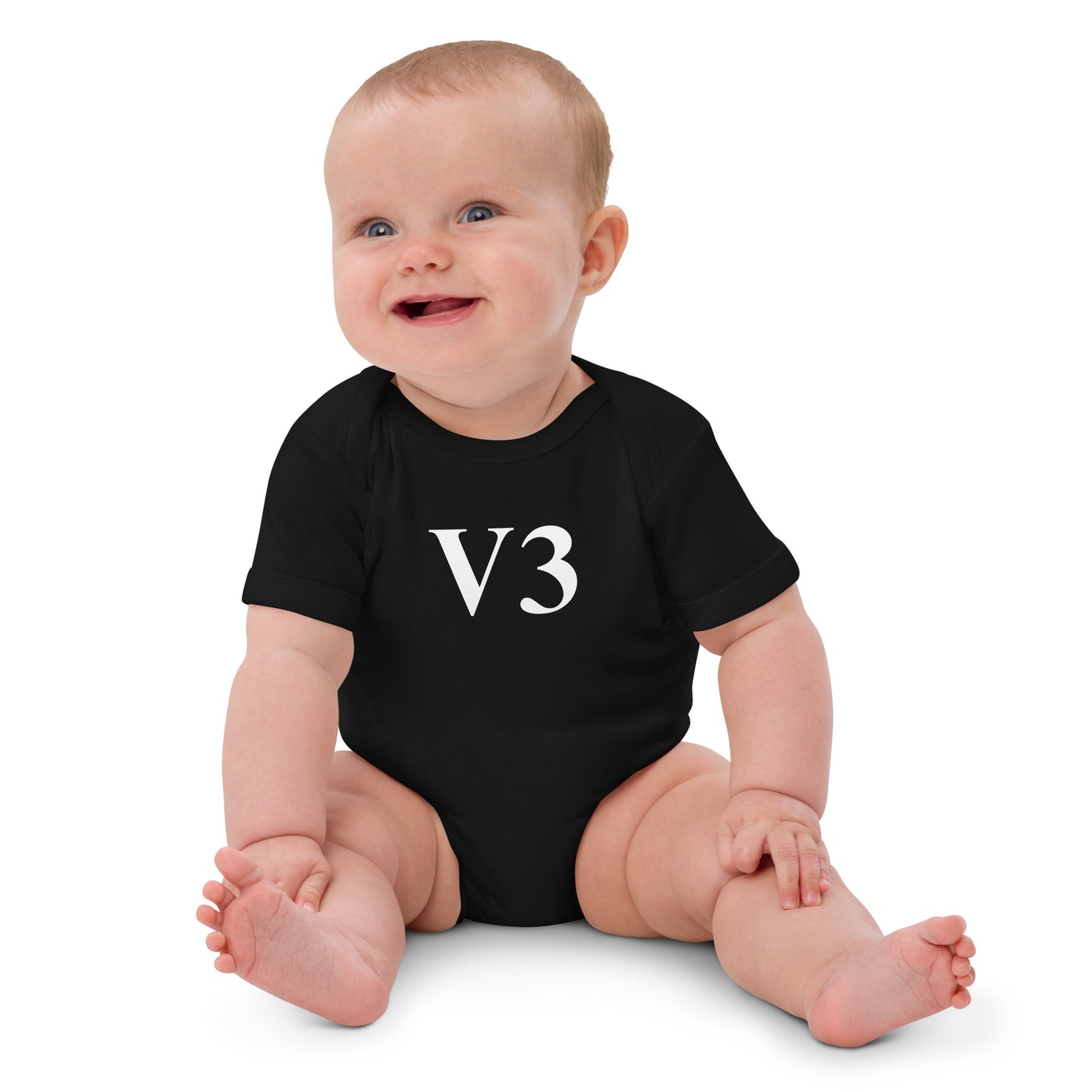 "V3" Organic cotton baby Onsie