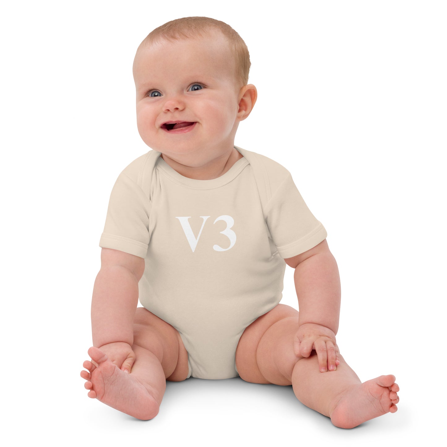 "V3" Organic cotton baby Onsie