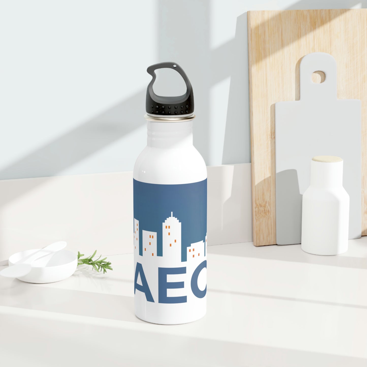 Stainless Steel Skyline Water Bottle